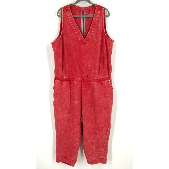 Livi Lane Bryant Pink Tie Die Sleeveless Jogger Jumpsuit Size 26/28 - Picture 10 of 10